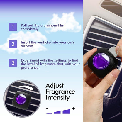 Car Air Fresheners, 6 Pack, Citrus, Car Fresheners Vent Clips, Long Lasting Air Freshener, Car Refresher for Men Women