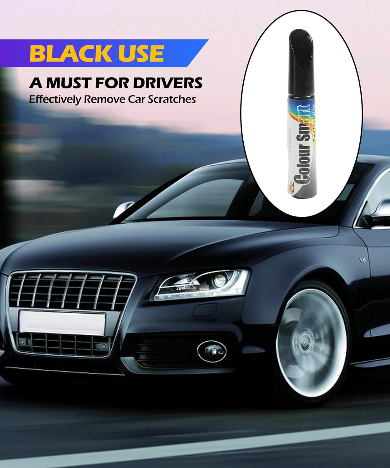 SCUARI Touch Up Paint Pen,Car Paint Pen,Car Paint Scratch Repair,Car Accessories Car Scratch Remover Pen,Car Touch Up Paint,Car Paint Scratch Repair,Paint Pen for Cars Paint Scratch Repair (Black)