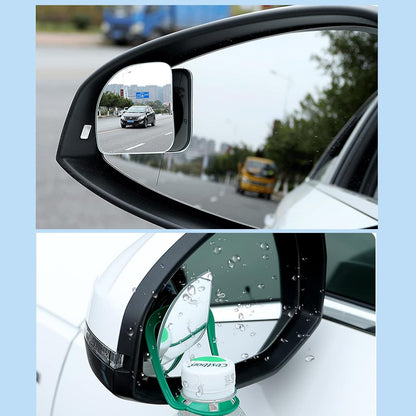 Upgrade HD Glass Wide Angle Blind Spot Mirror, Frameless 360 Adjustable Convex Rear View Mirror for Cars, Trucks and SUV - Big Fan Shaped 2pcs