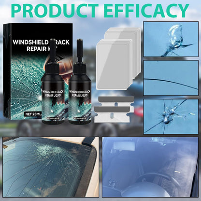 2PCS Windshield Crack Repair Kit,2024 New Glass Cracks Gone Repair Kit,Windshield Crack Repair Car Window Windshield Repair Kit,Glass Repair Fluid for Fixing Chips and Star Shaped Crack