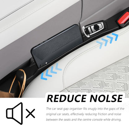 3 in 1 Car Seat Gap Filler Organizer,2PCS Multifunctional Car Seat Gap Plug with Storage Slot & Hook Function,Anti-Drop Cars Gaps Seats Filler Cars Clutter Catcher for SUVs Trucks (Black)