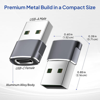 Elebase USB to USB C Adapter for iPhone 17 4Pack,USBC Female to A Male Car Charger Adapter,Type C Converter Apple 17e 16 Pro Max 15 14 Plus,iWatch Watch 11 10 Ultra 3,iPad Air,Samsung Galaxy S26