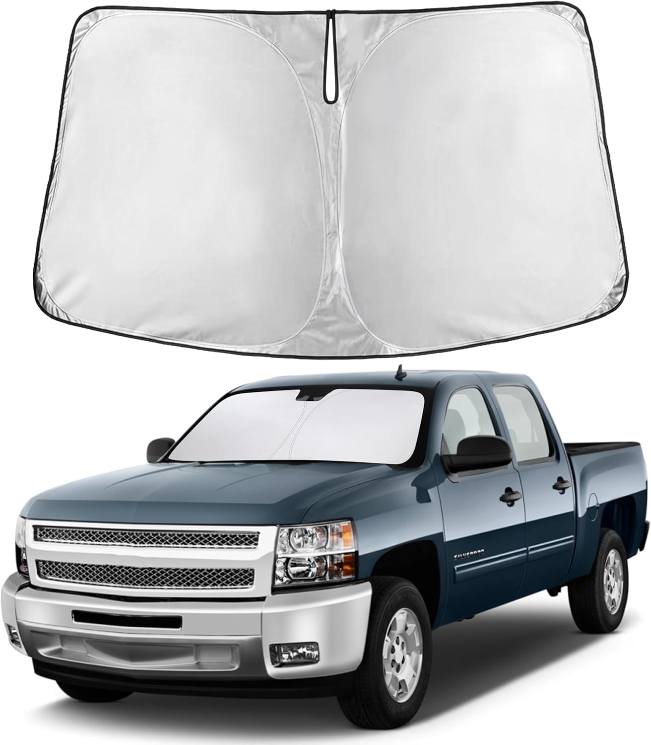 EcoNour Car Windshield Sun Shade | 2025 Upgraded Innovative No-Light-Pass Technology for Maximum Coverage | Foldable Sun Shade Keeps Your Vehicle Cool | Must-Have Car Accessories | Small (59" x 29") - Colors C