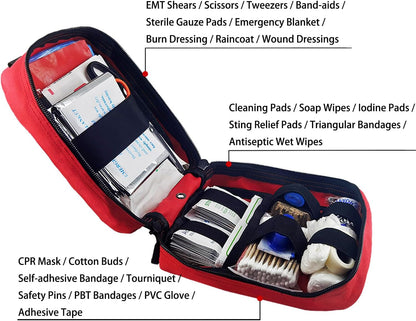 Carlebben EMT Pouch MOLLE Ifak Pouch Tactical MOLLE Medical First Aid Kit Utility Pouch (With Medical Supplies)