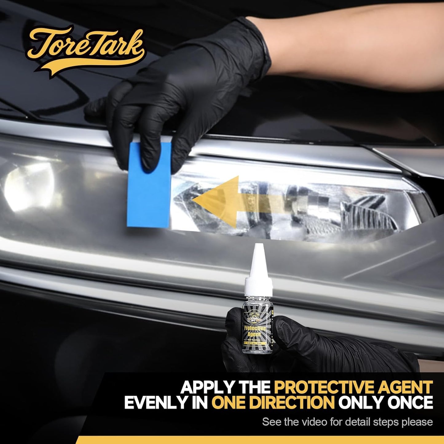 Car Headlight Restoration Kit, No Power Tools Required, Restoring to Like-New Condition, Covers 2-3 Vehicle Headlight Treatments, Headlight Cleaner and Restorer Kit, Headlight Restoration Spray