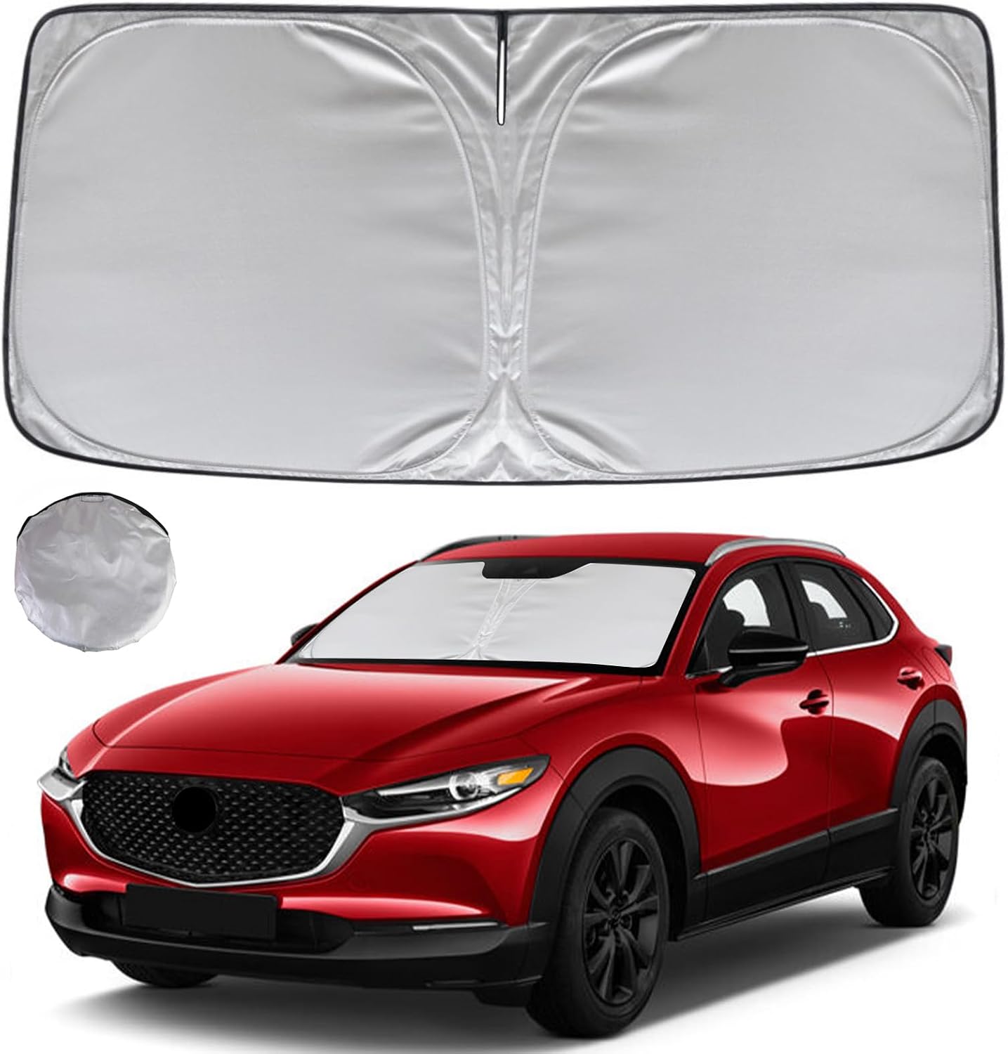 KAYZT Windshield Sun Shade for 2019-2025 2026 Chevy Silverado 1500 /GMC Sierra 1500 2500HD 3500HD Foldable Sunshade Front Window Custom Fit Car Accessories - Colors A