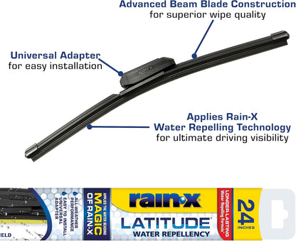 Rain-X 810363 Repellency Water Repellent Wiper Blades, 22" Windshield Wipers (Pack of 2), All Weather Streak-Free for Enhanced Visibility w/Water Repellency Formula [Amazon Exclusive] - Colors B