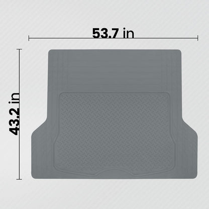 Heavy Duty Cargo Liner Floor Mat-All Weather Trunk Protection, Trimmable to Fit & Durable HD Rubber Protection for Car SUV Sedan Auto