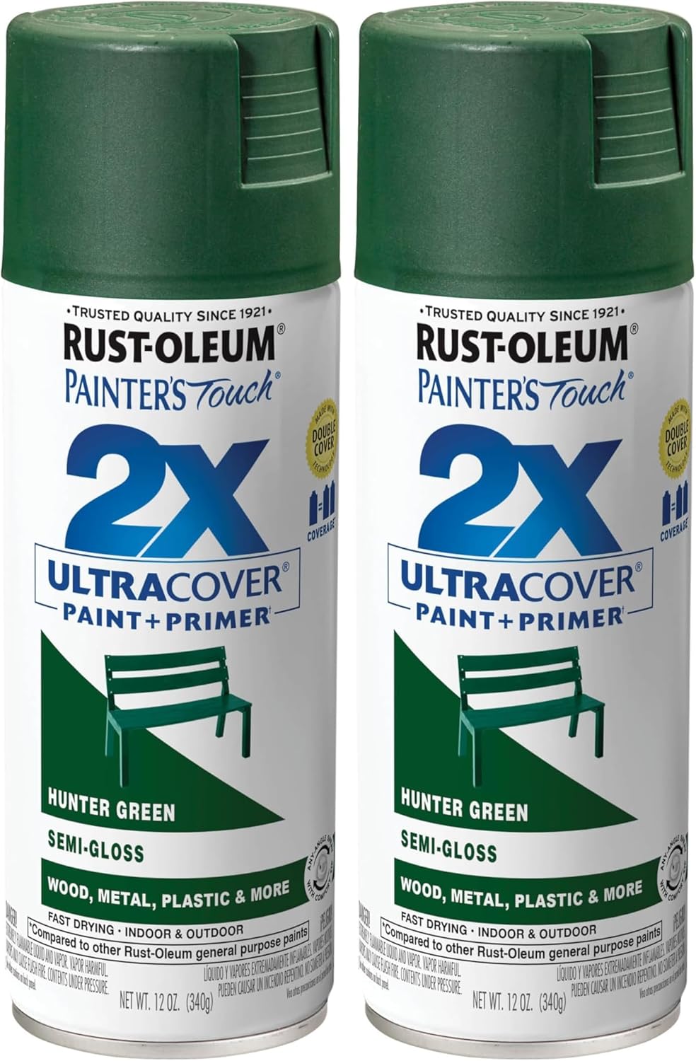 Rust-Oleum 334029 Painter's Touch 2X Ultra Cover Spray Paint, 12 oz, Gloss Clear - Colors D