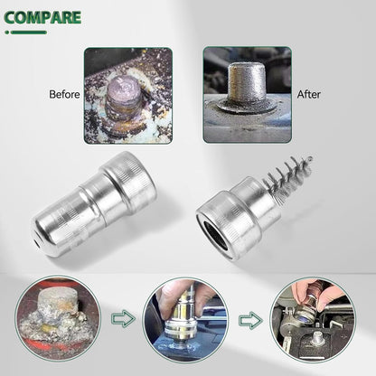 Auto Car Battery Terminal Brush Wash Clean Tools Post Terminal Cleaner Dirt Bottle Head Clip Wire Dirt Corrosion Washers Protector Fiber
