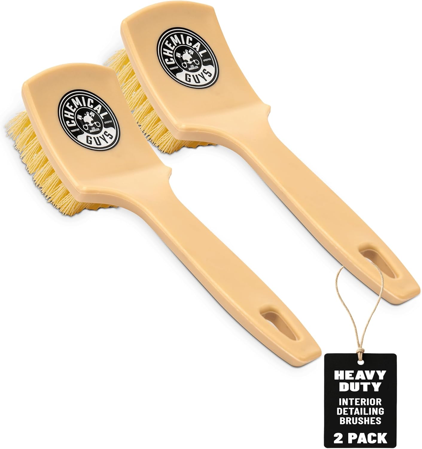 Chemical Guys Induro 7 Heavy Duty Interior Carpet & Upholstery Detailing Brush – Durable Bristles, Car Carpet Brush for Deep Cleaning Fabric, Mats & Seats, Ergonomic Grip for Comfort and Control