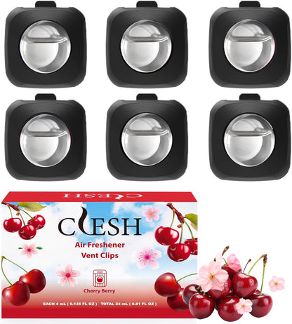 Car Air Fresheners, 6 Pack, Citrus, Car Fresheners Vent Clips, Long Lasting Air Freshener, Car Refresher for Men Women