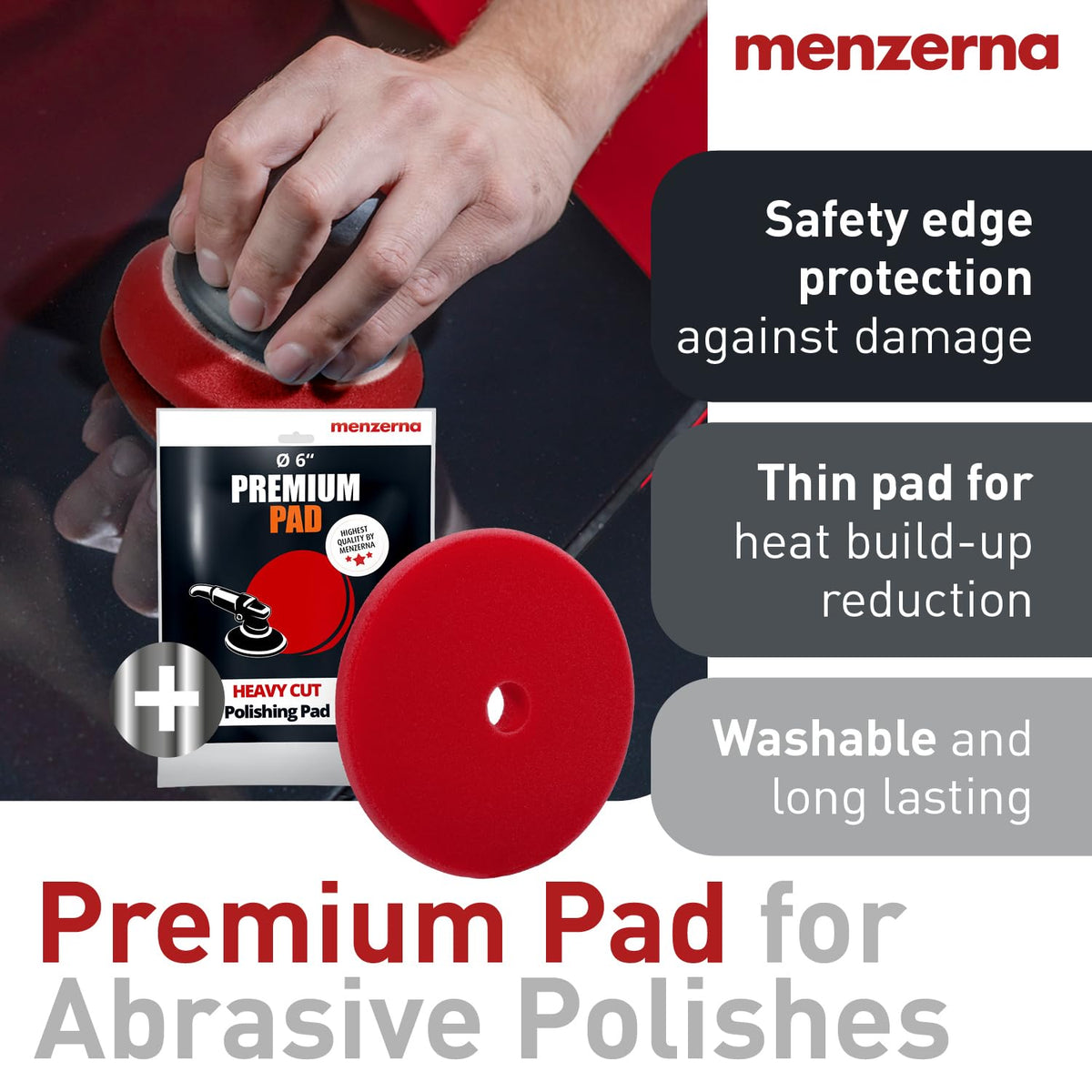 menzerna Polishing Set 8oz – HCC1000, MCC2500 & 3800 | 3-Step System for Scratch Removal, Swirl Elimination & Mirror-Like Finish