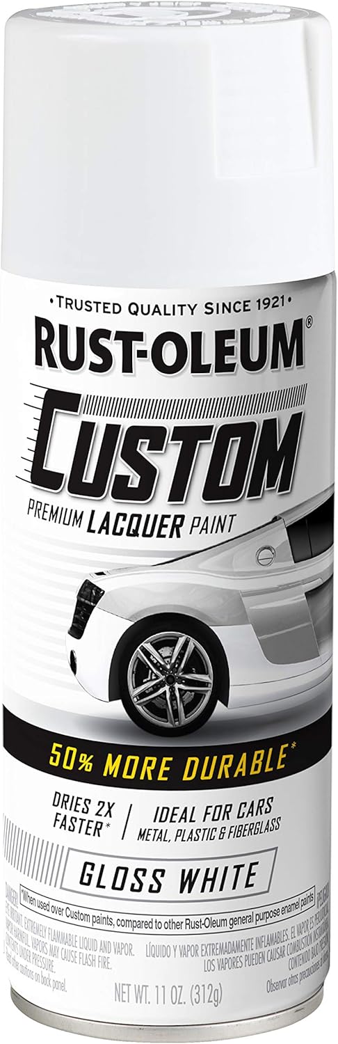 Rust-Oleum 323383 Automotive Custom Lacquer Spray Paint, 11 oz, Gloss Clear