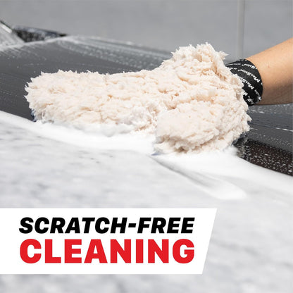 Maxshine Universal Ultra-Plush Microfiber Car Wash Mitt with Thumb – Super Absorbent, Ultra-Soft Wash Mitt for Scratch-Free Car Washing – Comfortable, Washable & Reusable Mitt for Auto Detailing