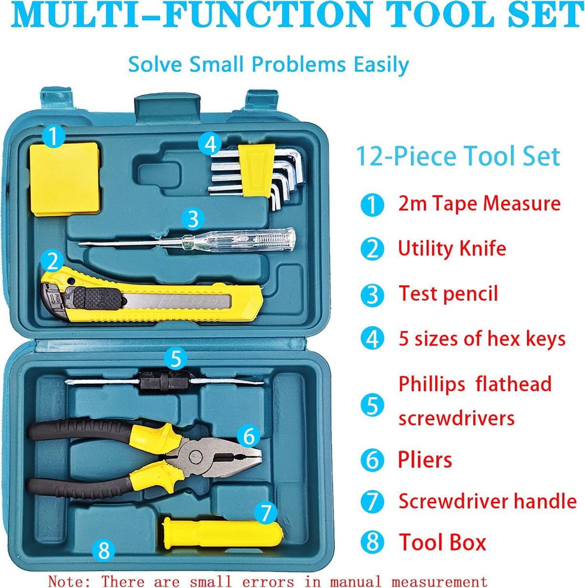 142 PCS Emergency Roadside Kit for Car ,Safety Car Kit with Jumper Cables | Roadside Assistance Emergency Kit Warning Triangle, Safety Hammer, Tow Rope, Car Emergency Kit Gifts for New Drivers