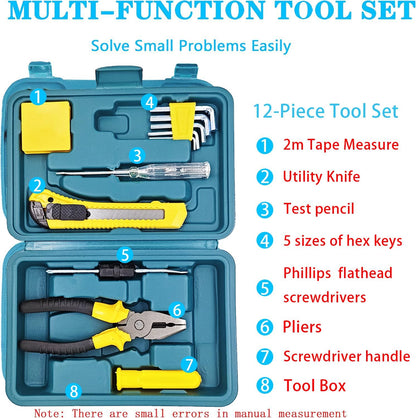 Car Emergency Kit with Jumper Cables Car Safety Kit Vehicle Emergency | Car Emergency Kits for Vehicles Headlamps, Car Glasses Holder, Safety Hammer, Ideal Gifts for New Drivers