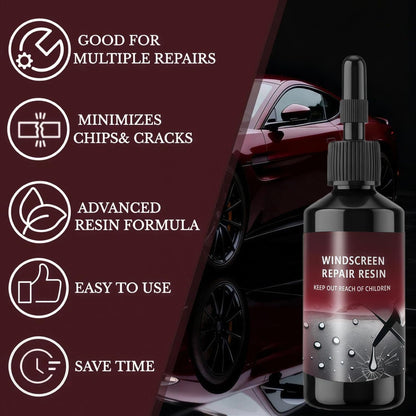 Windshield Repair Kit, 2026 Latest Car Windshield Crack Repair Kit, 5Min Quick-Repair, 2 Bottles Nano Glass Repair Liquid,Fix Bullseye & Star Cracks. All Crack Types Windshield Repair Kit