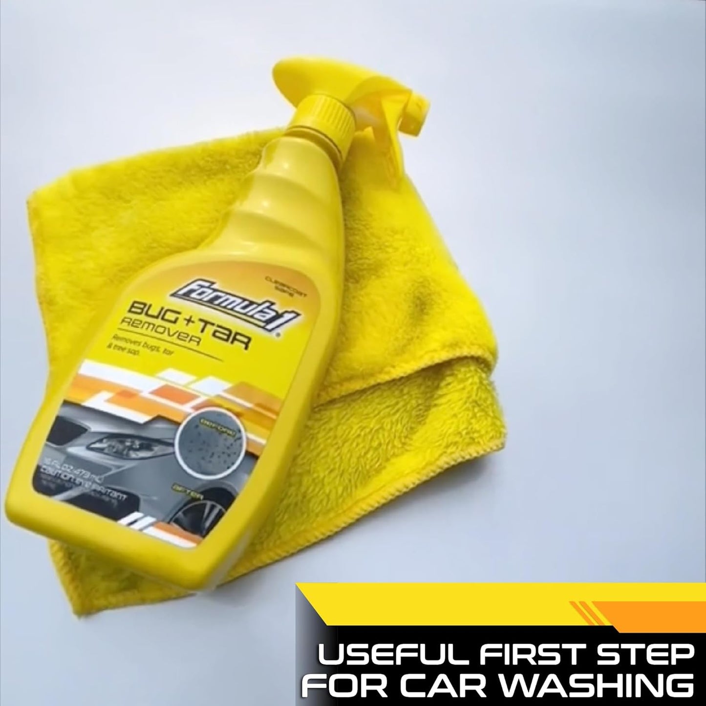 Formula 1 Bug and Tar Remover - Powerful Exterior Degreaser and Pre Wash for Detailing - Safe for All Auto Surfaces, 16 Ounces