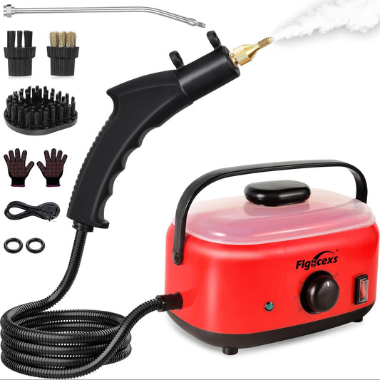 Steam Cleaner,15s Heat-Up,1.6L Tank,3-Level Adjustable Handle,2500W Steamer for Cleaning,Portable Steamer for Cleaning with 16PCS Accessories,Steam Cleaner for Home,Car,Dirt,Grease,Grout,Tile,Couch