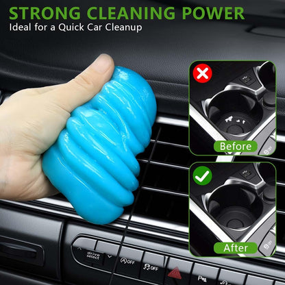 SenseYo 2 Pack Car Cleaning Gel Slime Clean Putty Dust Remover Car Interior Cleaner Kit Supplies Accessories Auto Detailing Tools for Air Vents Consoles Cup Holders Keyboards Notebook Camera
