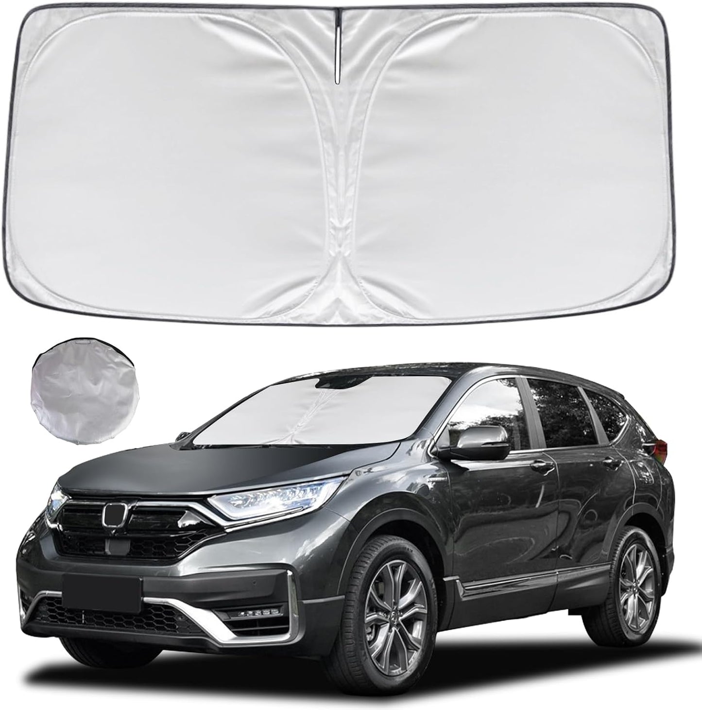 KAYZT Windshield Sun Shade for 2019-2025 2026 Chevy Silverado 1500 /GMC Sierra 1500 2500HD 3500HD Foldable Sunshade Front Window Custom Fit Car Accessories - Colors B