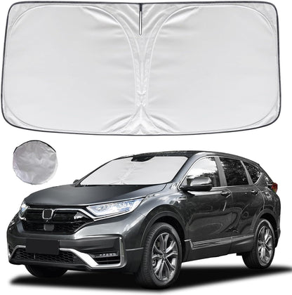KAYZT Windshield Sun Shade for 2019-2025 2026 Chevy Silverado 1500 /GMC Sierra 1500 2500HD 3500HD Foldable Sunshade Front Window Custom Fit Car Accessories - Colors B