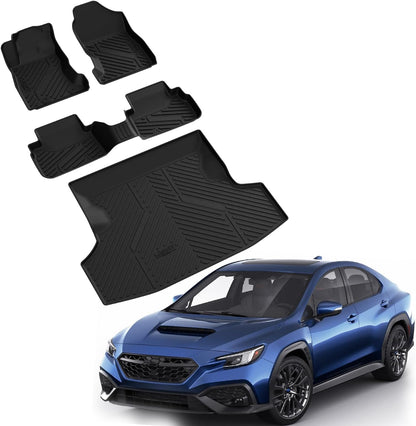 LASFIT Floor Mats Fits for Hyundai Sonata 2020-2026 (Only for FWD & Gas) & Kia K5 2021-2025 (Only for FWD) Custom Fit TPE All Weather Floor Liners Car Mats Accessories, Black