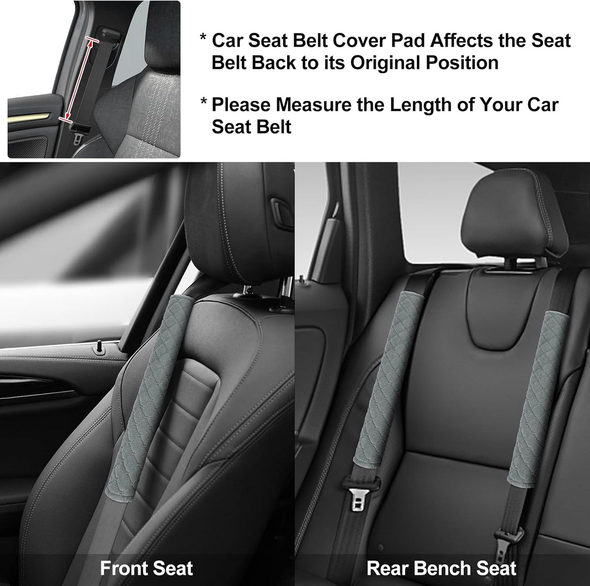 surpassme Car Seat Belt Pads Cover, 2 Pack Seat Belt Shoulder Strap Covers Protector to Release Stress to Your Neck and Shoulder for a Safety Driving (Pink)