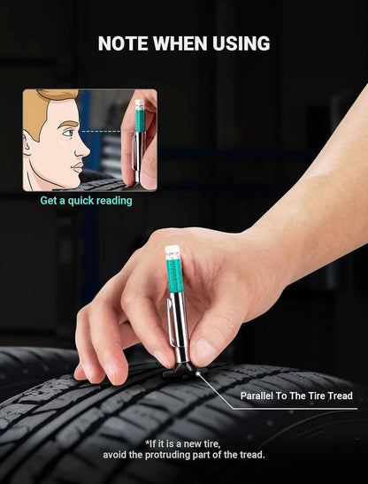 LUMITECO 3-Pack Tire Tread Depth Gauge, Color Coded Tire Tread Gauge in 1/32 Inch, Efficient Tread Depth Gauge 32nds Tire Measure Tool Depth for Car, Semi Truck Tire Wear Tread Checker