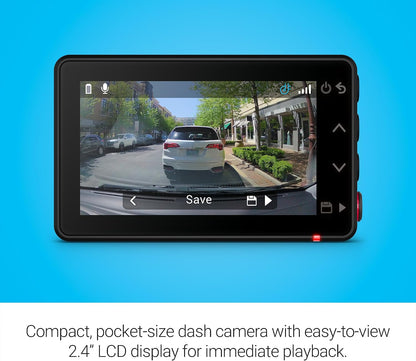 Garmin Dash Cam™ Mini 3, Ultracompact 1080p HD Dash Cam with a 140-degree Field of View, Built in Clarity™ Polarizer, Voice Controlled, Automatic Recording