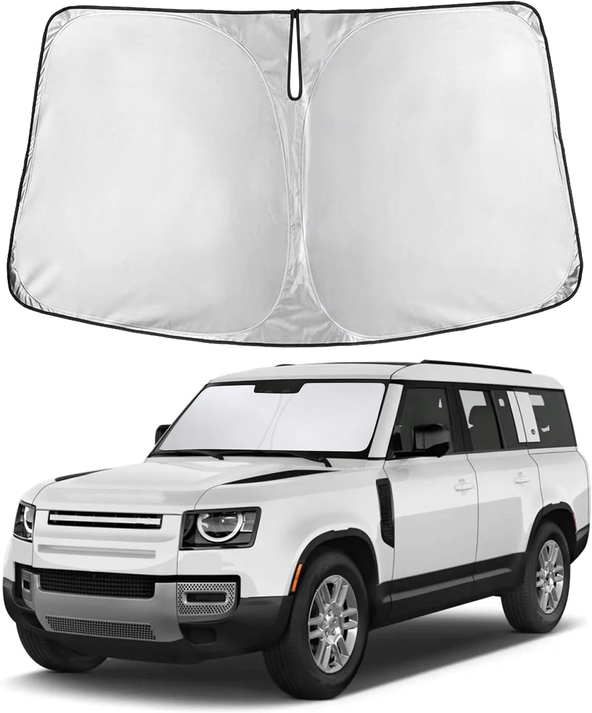 EcoNour Car Windshield Sun Shade | 2025 Upgraded Innovative No-Light-Pass Technology for Maximum Coverage | Foldable Sun Shade Keeps Your Vehicle Cool | Must-Have Car Accessories | Small (59" x 29") - Colors E