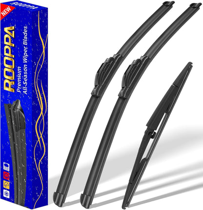3 wipers Replacement for 2017-2021 2022 Honda CRV CR-V, Windshield Wiper Blades Original Equipment Replacement - 26"/17"/12" (Set of 3) U/J HOOK - Colors B