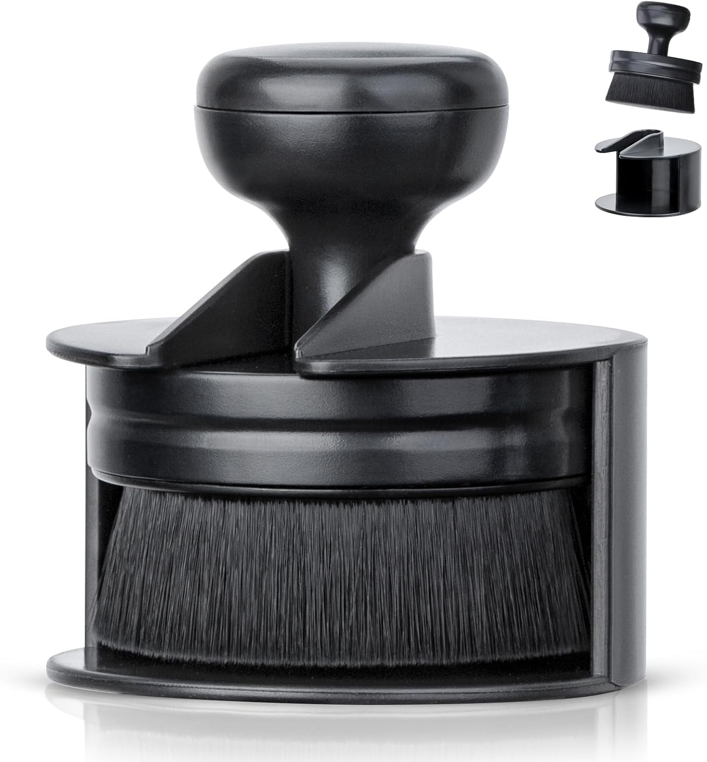 BABYSHEEP Car Tire Shine Applicator,Vegan Tire Shine Brush with Stand for Auto Detailing Cleaning Service (Black)