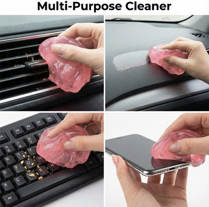 4PCS Car Cleaning Gels, Universal Automotive Air Vent Dust Cleaning Putty, Reusable Auto Interior Detailing Slime Supplies, Fit for Dashboards, Cup Holders (Colorful)