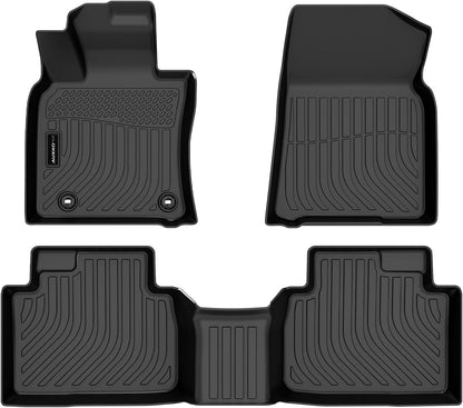 All Weather Floor Mat Fit for Toyota Corolla(Include Hybrid Exclude Hatchback) 2026 2025-2020 TPE Rubber Liners Corolla Accessories All Season Guard Odorless Anti-Slip Liner Black