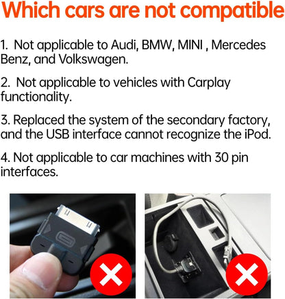 USB Bluetooth 5.3 Car Adapter Compatible for Infiniti,Nissan,GMC,Chevy,Honda,Ford,Mazda Music Interface Connector