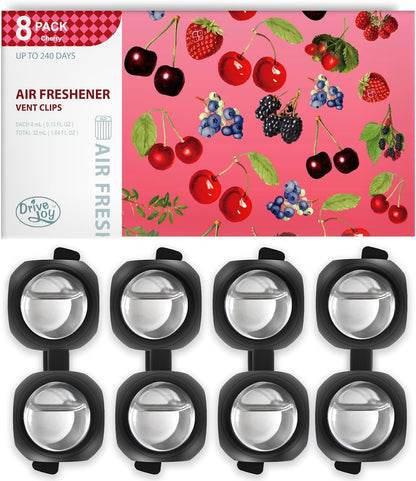 DRIVEJOY Car Air Freshener Vent Clips, 8 PK, 6 Ocean, 2 New Car Scent, Long Lasting Air Fresheners for Men & Women, Up to 240 Days, Odor Eliminator