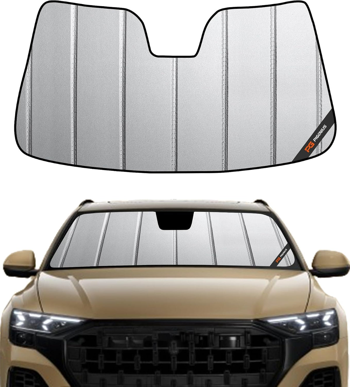 Pigenius Windshield Sunshade for Audi Q5/SQ5 2018-2025, Q5 Sportback/SQ5 Sportback 2021-2025, Q5 PHEV 2020-2025 - AstraGuard