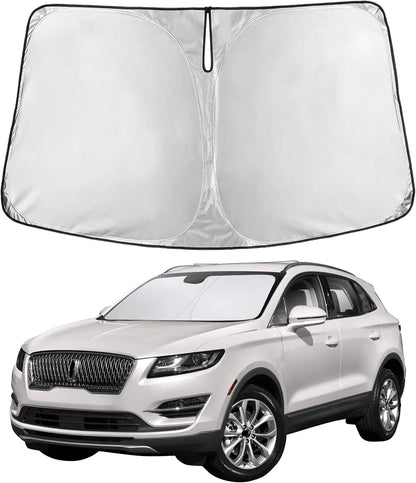 EcoNour Car Windshield Sun Shade | 2025 Upgraded Innovative No-Light-Pass Technology for Maximum Coverage | Foldable Sun Shade Keeps Your Vehicle Cool | Must-Have Car Accessories | Small (59" x 29") - Colors K