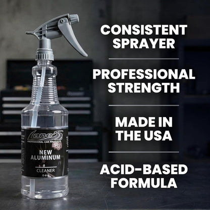 LANE'S New Aluminum Car Wheel Cleaner | Acid Rim Cleaner and Brightener | Brake Dust, Oxidation & Rust Remover for Motorcycles, Cars, Trucks | Shines & Eliminates Hard Scrubbing | 16oz