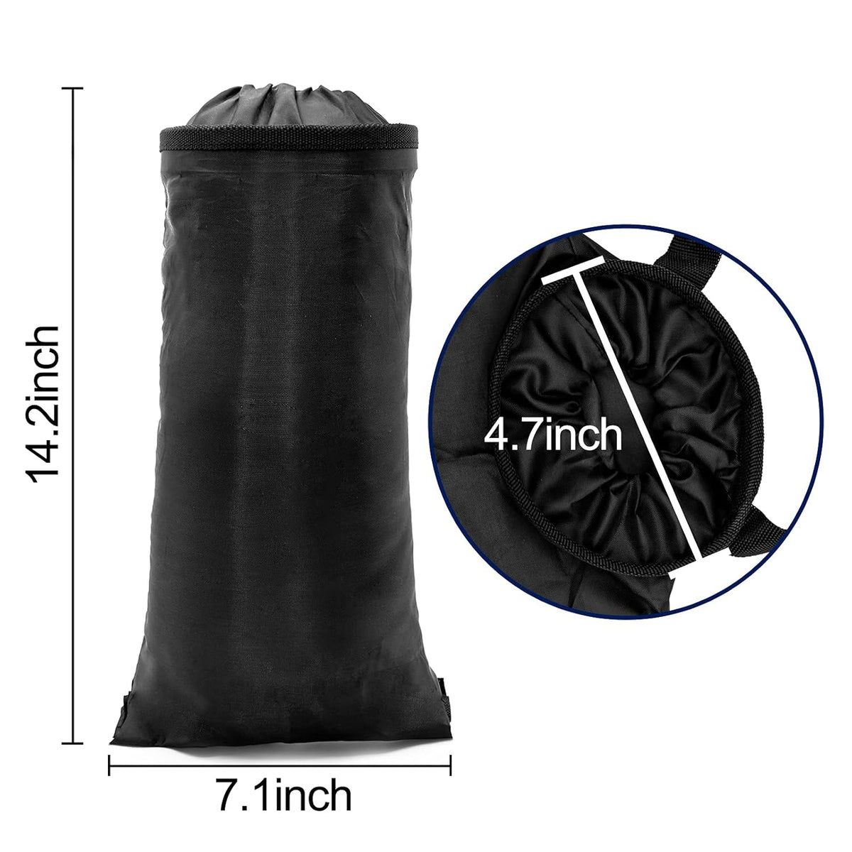 2 Pcs Car Trash Bag Car Trash Can Hanging Back Seat Car, Car Garbage Bag with Storage Pockets, Washable Eco-Friendly Car Garbage Can for Outdoor Traveling & Home Use (Black)