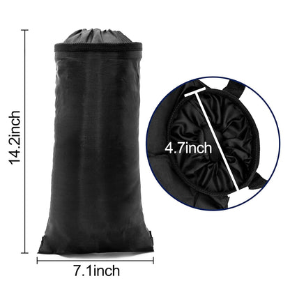 2 Pcs Car Trash Bag Car Trash Can Hanging Back Seat Car, Car Garbage Bag with Storage Pockets, Washable Eco-Friendly Car Garbage Can for Outdoor Traveling & Home Use (Black)