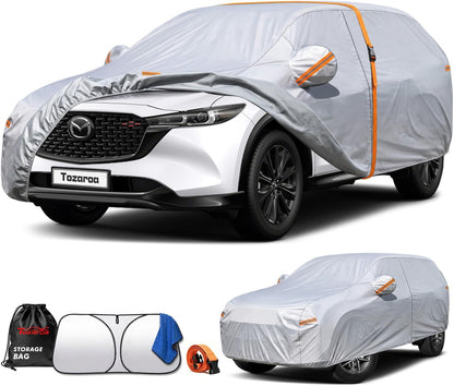 Car Cover Waterproof All-Weather,Heavy-Duty Outdoor Full Exterior Automobiles Sedan/Coupe (Length 186-193 inch) with Windshield Sun Shade Universal Fit Toyota Camry, Tesla Model 3, Accord etc