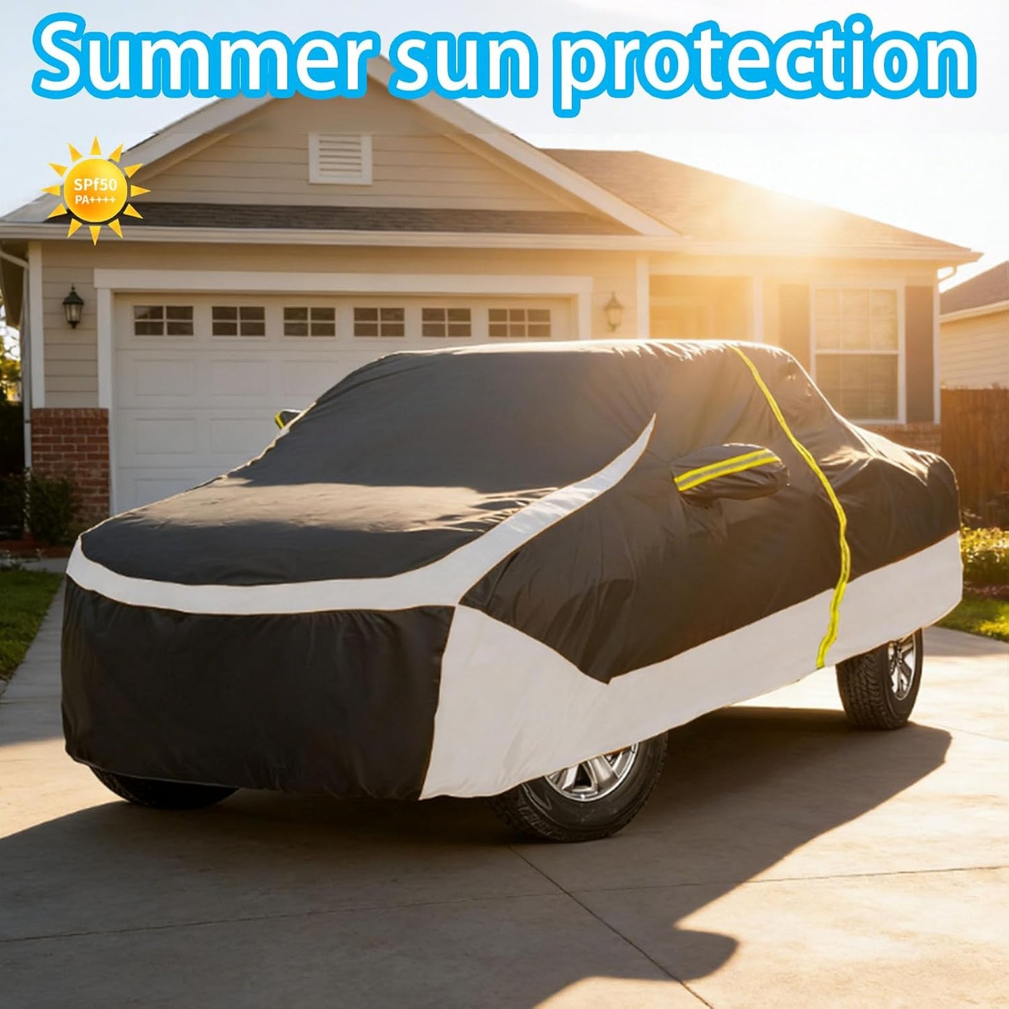 SUV car Cover All Weather Waterproof Murano, Subaru Outback/Solterra，Cadillac XT5/SRX, Buick Envision and Other Models -Outdoor Sunshade Protection with Zipper (Length 188 to 195 inch)