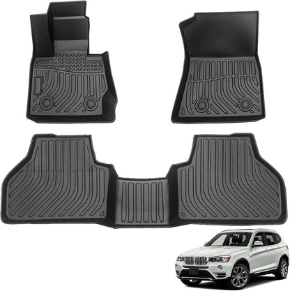 All Weather Floor Mats for 2016-2019 Chevy Cruze (No Fit 2016 Cruze Limited), Chevy Cruze Floor Mats, 1st and 2nd Maximum Coverage, 3D Waterproof TPE Rubber Protector Car Mats Full Set Liners