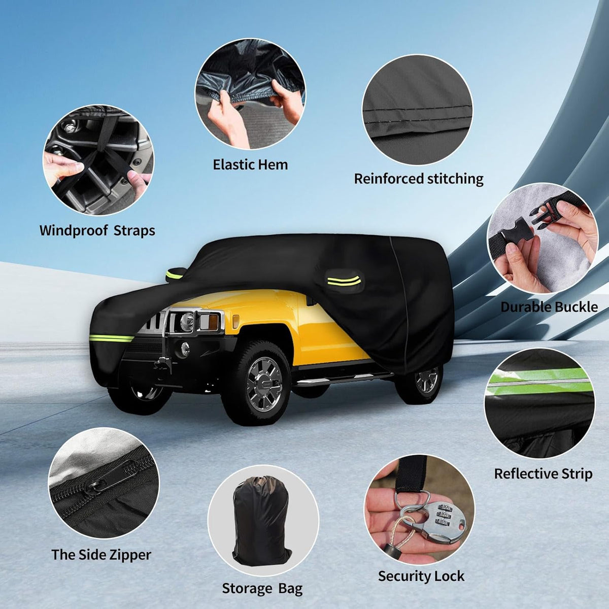 Waterproof Car Covers Fit for1960-1980 Volkswagen Beetle Bug Sedan 2-Door Saloon(Black) 210T Custom Heavy Duty Waterproof All Weather Protection Outdoor