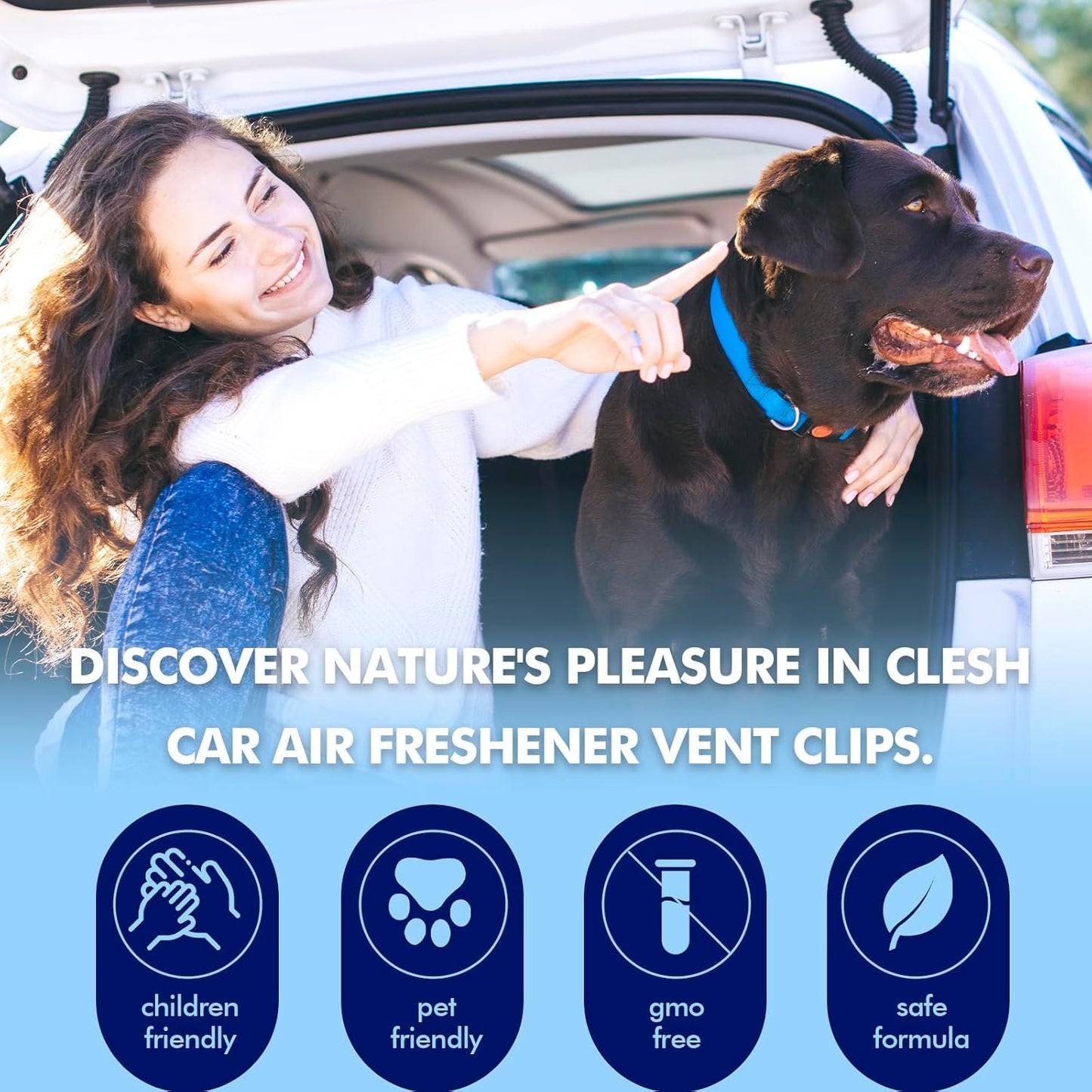 Car Air Fresheners, 6 Pack, Citrus, Car Fresheners Vent Clips, Long Lasting Air Freshener, Car Refresher for Men Women