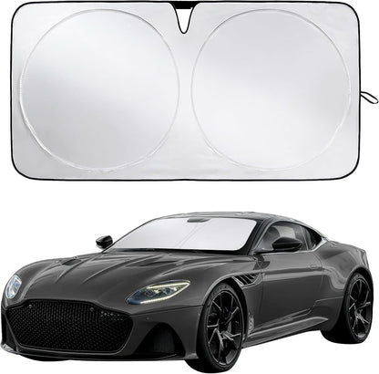 EcoNour Car Windshield Sun Shade | 2025 Upgraded Innovative No-Light-Pass Technology for Maximum Coverage | Foldable Sun Shade Keeps Your Vehicle Cool | Must-Have Car Accessories | Small (59" x 29") - Colors K