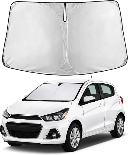 EcoNour Car Windshield Sun Shade | 2025 Upgraded Innovative No-Light-Pass Technology for Maximum Coverage | Foldable Sun Shade Keeps Your Vehicle Cool | Must-Have Car Accessories | Small (59" x 29") - Colors I